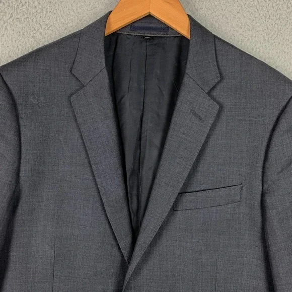 J.Crew Ludlow Blazer Suit Jacket Mens 40R Blue/Gray Slim-Fit Italian Wool